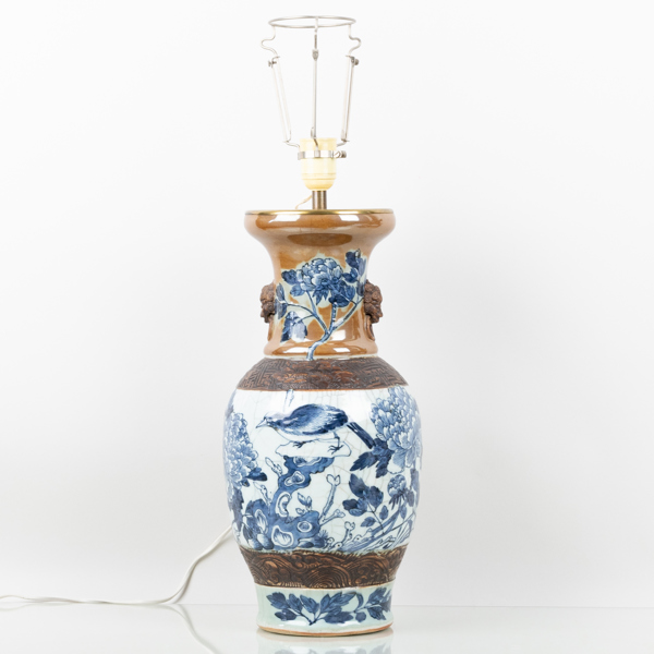 BORDSLAMPA, porslin, Kina, 1900-al