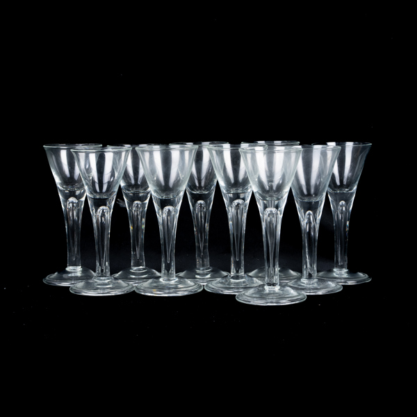SNAPSGLAS, 10 st, glas, "Enhörna", IKEA, 1700-tals kollektionen, 1990-tal