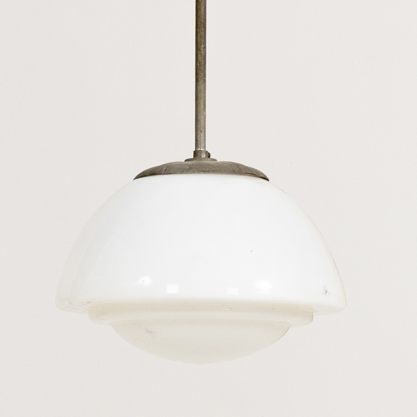 TAKLAMPA, metall och glas, 1900-talets första hälft