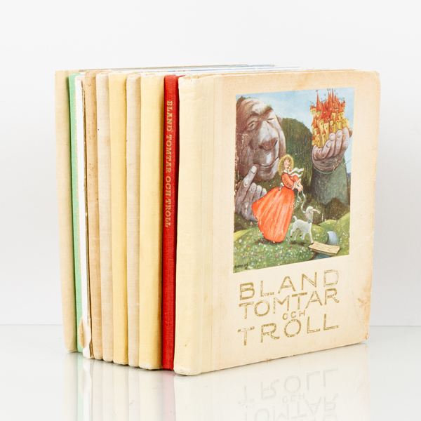 BLAND TOMTAR OCH TROLL, 10 st, böcker, 1950-/80-tal