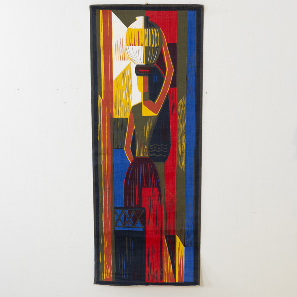 ILSE ROEMPKE (1907-1999), bonad, tryckt textil, 1950-/60-tal