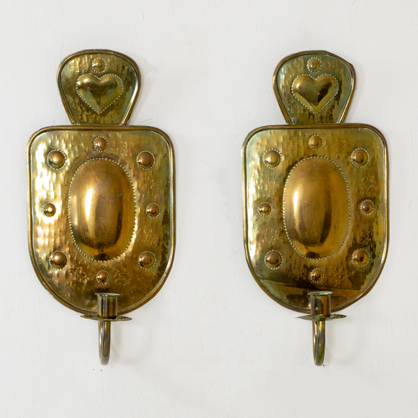 LAMPETTER, 1 par, mässing, 1900-talets mitt
