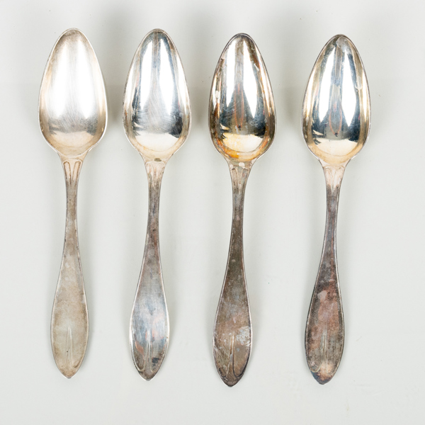 MATSKEDAR, 4 st, silver, Mattias Helén, Västervik 1840, tot vikt ca 260 g