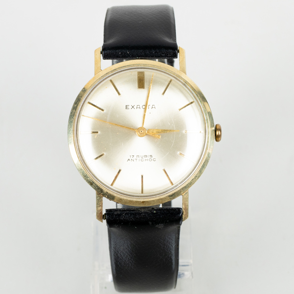 ARMBANDSUR, 14k guld, Exacta, 1900-talets mitt