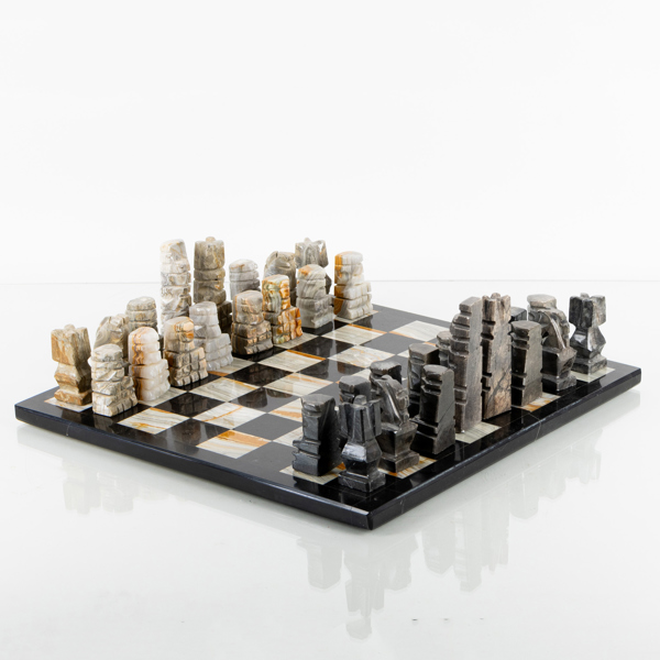 SHACKSPEL, 33 delar, onyx, 1900-tal