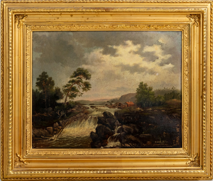 OIDENTIFIERAD KONSTNÄR, olja på duk, signerad och daterad L Wilh Holm 1869