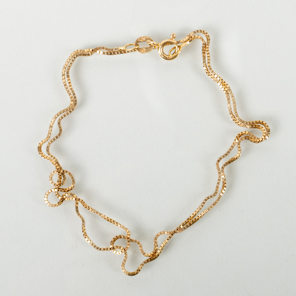 HALSKEDJA, 18k guld, venetiansk länk, vikt ca 1,8 g