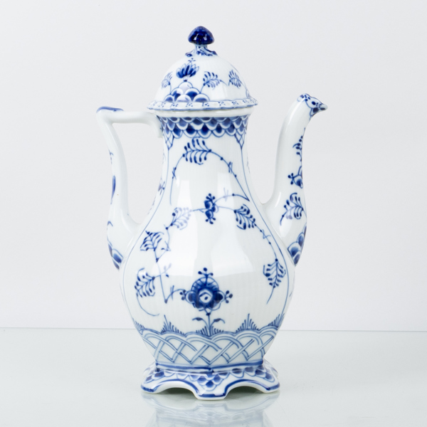 ROYAL COPENHAGEN, kaffekanna, porslin, "Musselmalet", nr 1202
