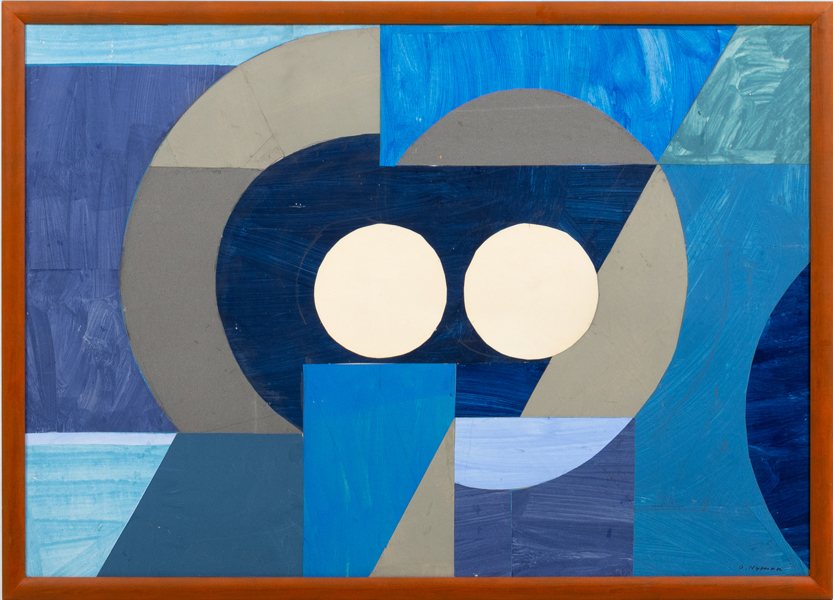 OLLE NYMAN (1909-1999), blandteknik på pannå, signerad