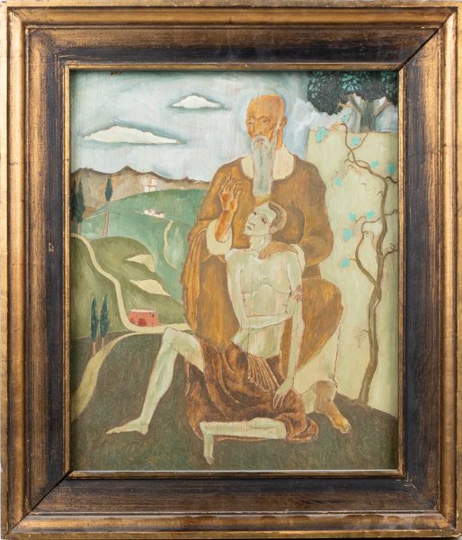 OKÄND KONSTNÄR, olja på pannå, 1900-tal, osignerad