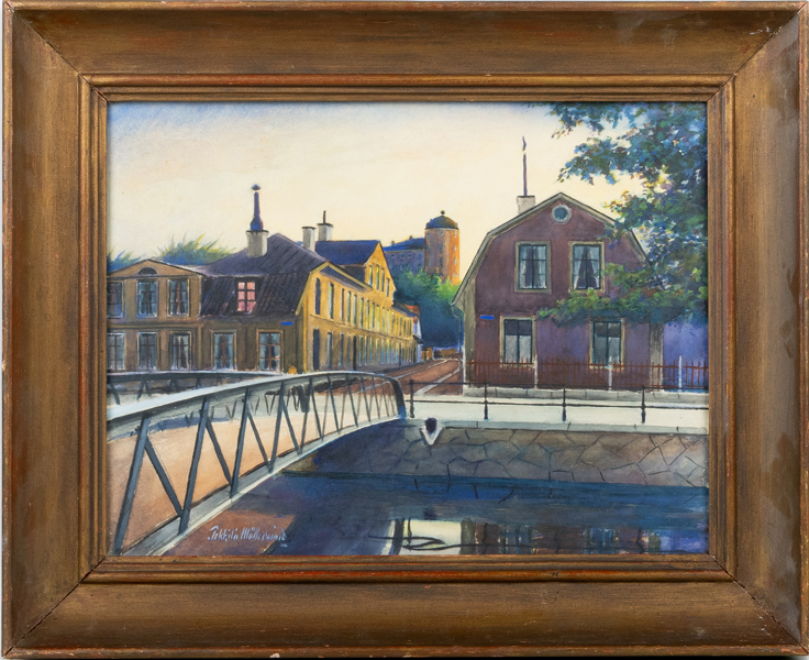OIDENTIFIERAD KONSTNÄR, akvarell, 1900-tal, otydligt signerad