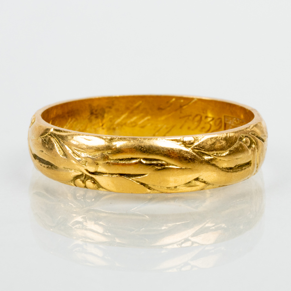 RING, 20k guld, svenska stämplar 1932, vikt ca 7,4 g