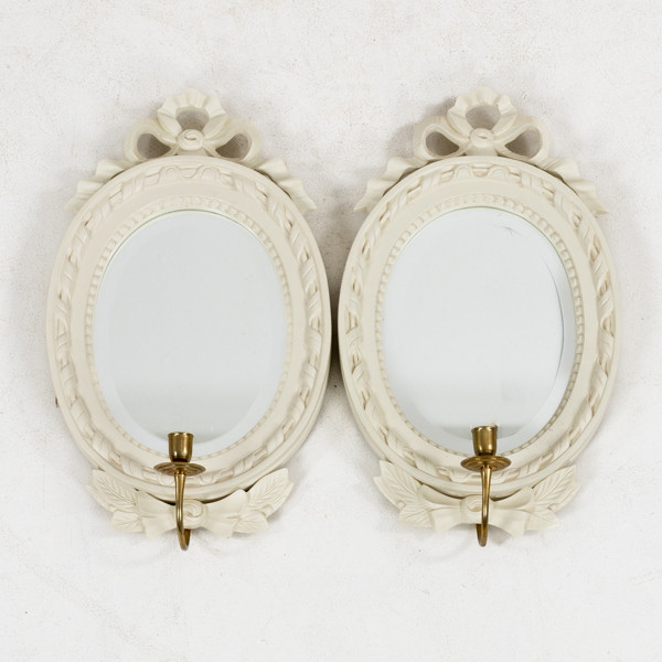 SPEGELLAMPETTER, 1 par, gustaviansk stil, 1900-talets andra hälft