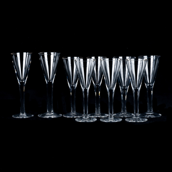 SNAPSGLAS, 9 st, glas, 1800-/1900-tal