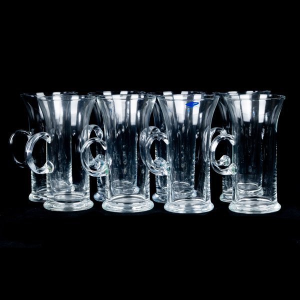 IRISH COFFEEGLAS, 8 st, glas, Nuutajärvi, 1900-talets andra hälft
