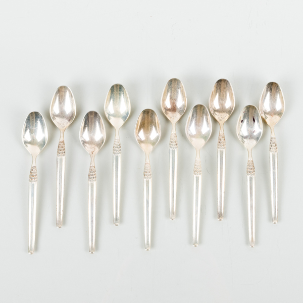 KAFFESKEDAR, 10 st, nysilver, Raadvad Frigast, Danmark