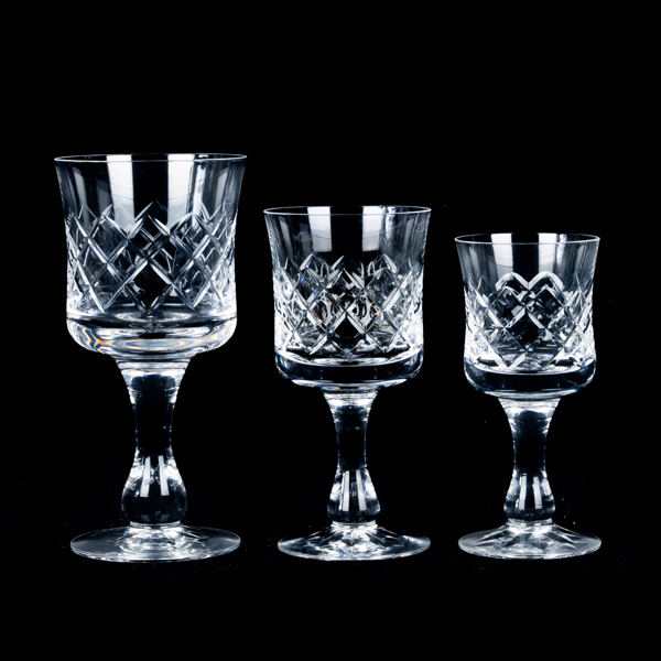 SERVISGLAS, 27 del, kristall, Kosta, 1900-talets andra hälft