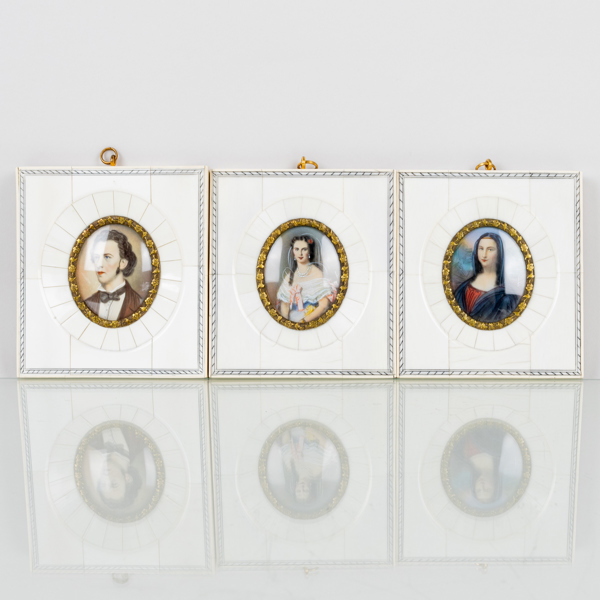 MINIATYRTAVLOR, 3 st, tryck, 1900-talets första hälft