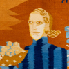 HANNAH RYGGEN (Norge, 1894-1970), gobeläng, flamskväv, "Minner om tre", 1949, monogramsignerad