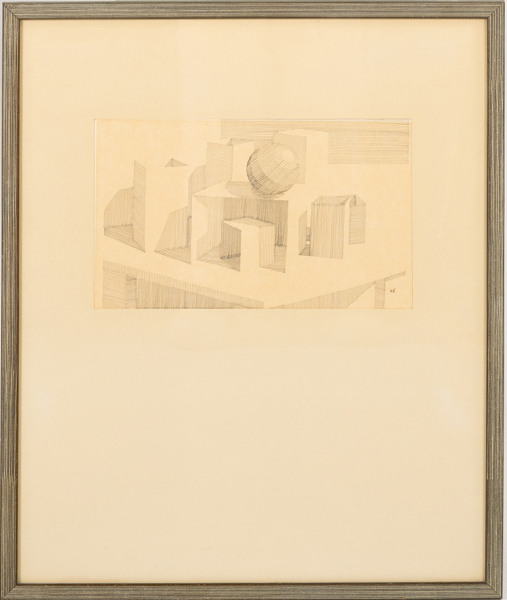 WILHELM LINDWALL (1924-2005), teckning, monogramsignerad