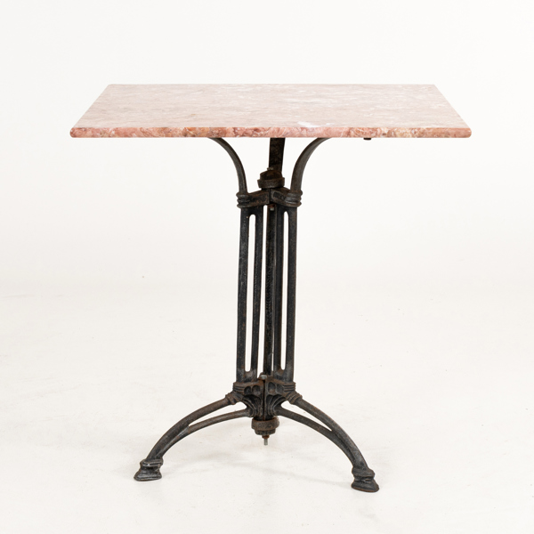 TRÄDGÅRDSBORD, gjutjärn och marmor, 1900-/2000-tal
