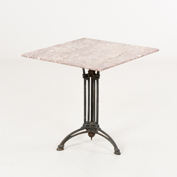 TRÄDGÅRDSBORD, gjutjärn och marmor, 1900-/2000-tal