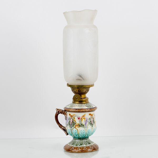 BORDSFOTOGENLAMPA, majolika, Rörstrand, 1800-tal