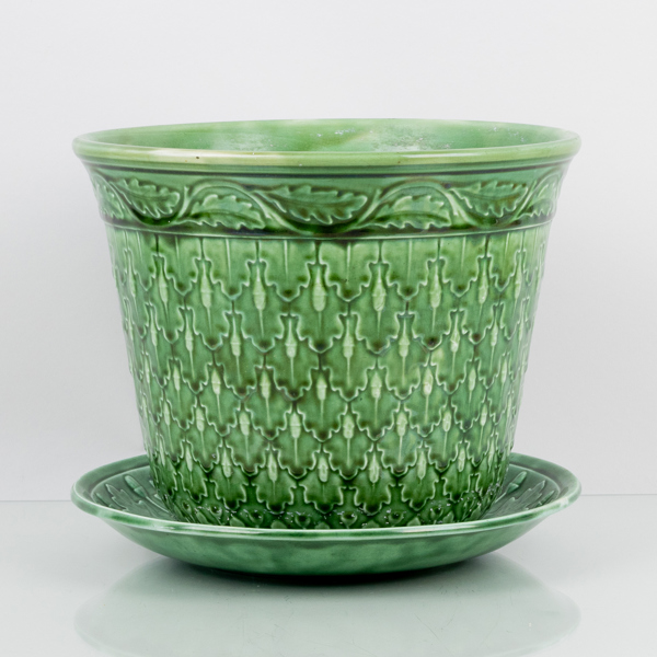 YTTERFODER MED FAT, majolika, Gustafsberg, 1800-/1900-tal