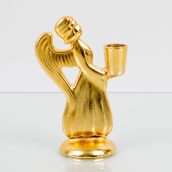 LJUSSTAKE, mässing, "Skyddsängeln", Skultuna, 1900-/2000-tal