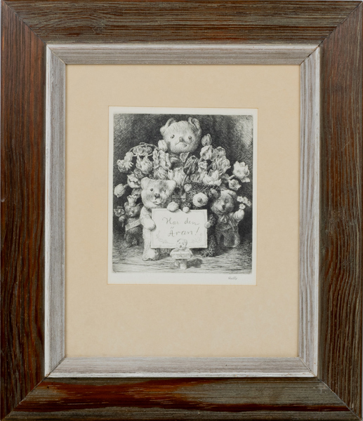 FOLKE GULLBY (1912-1982), etsning, signerad