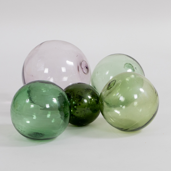 FLÖTEN, 5 st, glas, 1800-/1900-tal