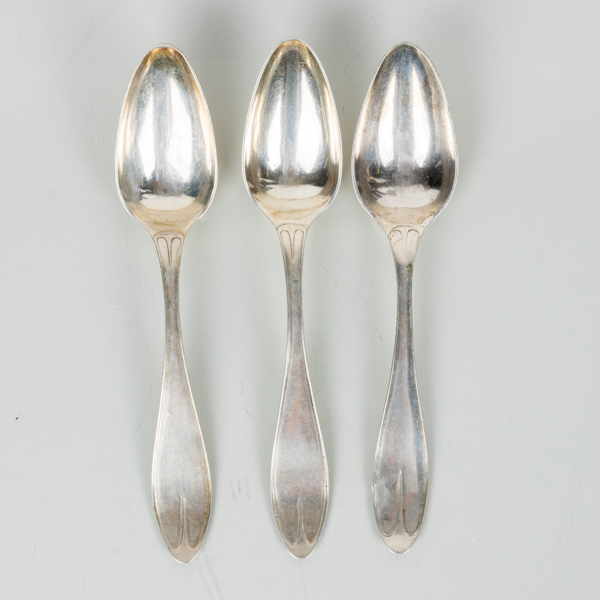 MATSKEDAR, 3 st, silver, bla Rydberg 1816, tot vikt ca 190 g