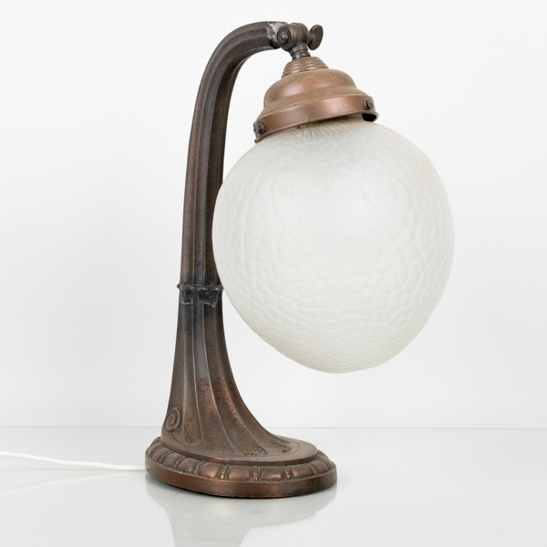 BORDS-/VÄGGLAMPA, koppar, tjugend, idigt 1900-tal