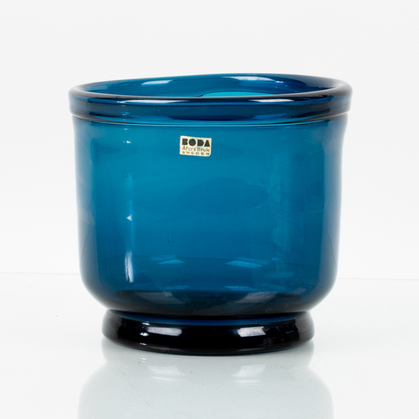 BERTIL VALLIEN, ytterfoder, glas, "Blue serien", Boda, Åfors Bruk