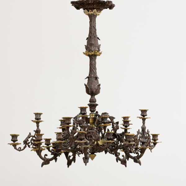 TAKKRONA, gjutjärn, 1800-tal, större modell