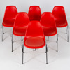CHARLES OCH RAY EAMES, 6 st stolar, "Eames Plastic chair DSS", Vitra, år 2018