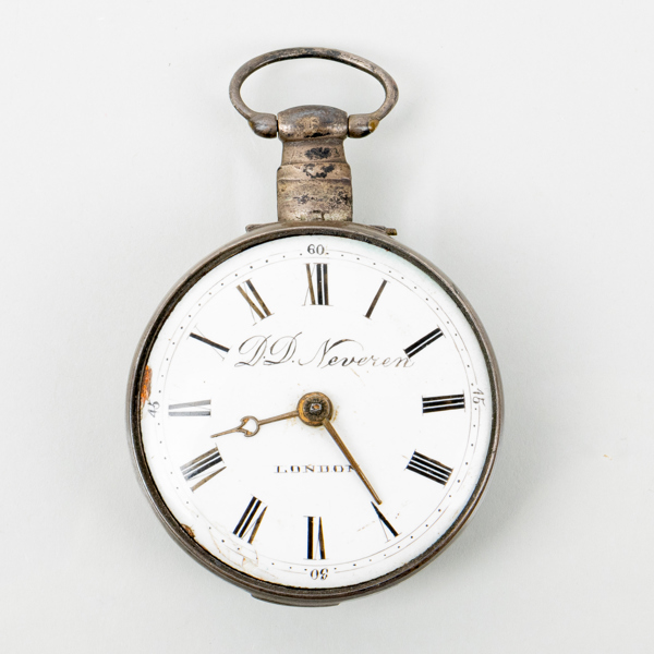 FICKUR, sk spindelur, silver, DD Neveren, London, 1800-tal