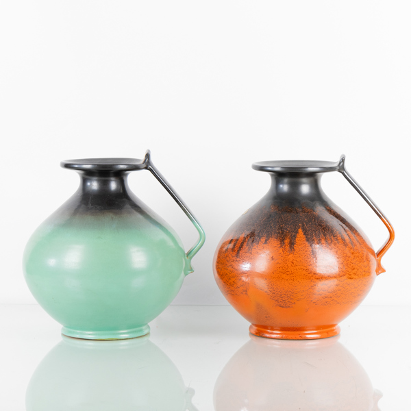 VASER, 2 st, lergods, Upsala Ekeby, 1960-/70-tal