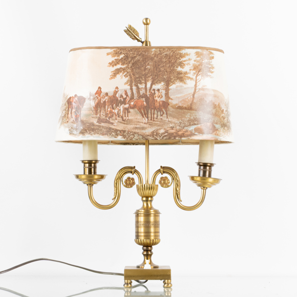 BORDSLAMPA, mässing, gustaviansk stil, 1900-talets andra hälft