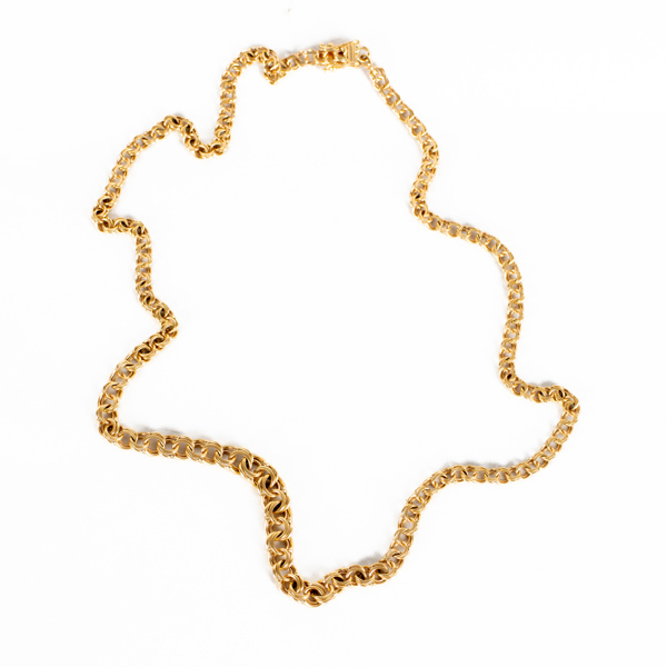 COLLIER, 18k guld, GAB Stockholm, Bismarcklänk, vikt ca 13 g 