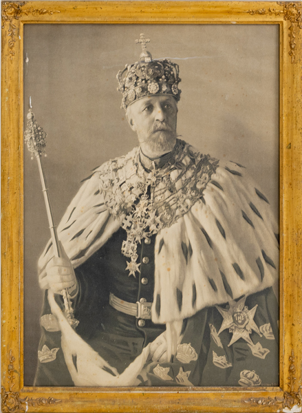 KUNGAPORTRÄTT, Oscar II, reproduktion, sannolikt tidigt 1900-tal