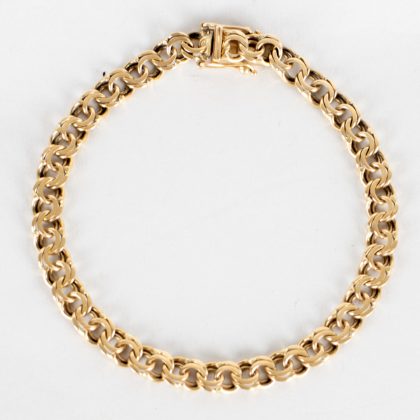 ARMBAND, 18k guld, Bismarcklänk, vikt ca 13,9 g