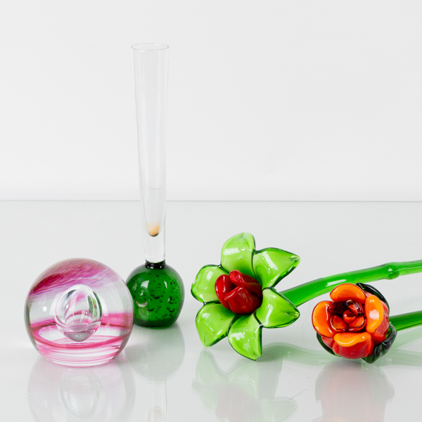 VAS OCH FIGURER, 4 del, glas, bla Skottland, 1900-/2000-tal