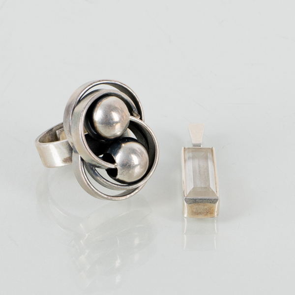 RING OCH HÄNGE, bla sterlingsilver, 1900-talets andra hälft