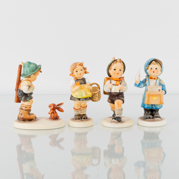 FIGURINER, 4 st, keramik, MI Hummel, Goebel, Tyskland