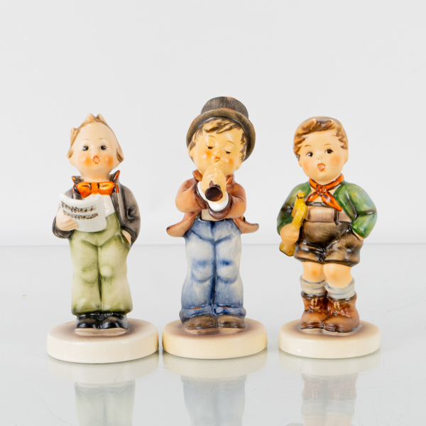 FIGURINER, 3 st, keramik, MI Hummel, Goebel, Tyskland