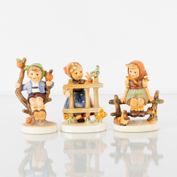 FIGURINER, 3 st, keramik, MI Hummel, Goebel, Tyskland