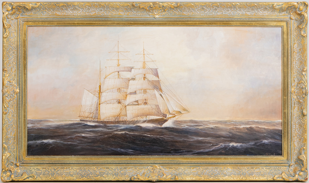 OIDENTIFIERAD KONSTNÄR, olja på duk, signerad G Lind, 1900-tal