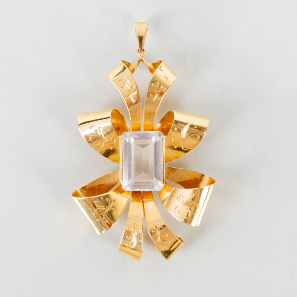 HERIBERT ENGELBERT, hänge, 18k guld, Stigbert, Stockholm 1947, tot vikt ca 8,9 g