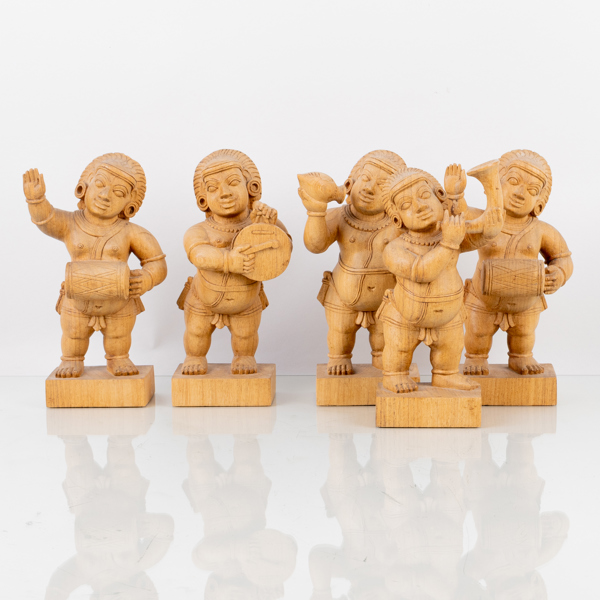 FIGURGRUPP, 5 del, rosewood, 1960-tal